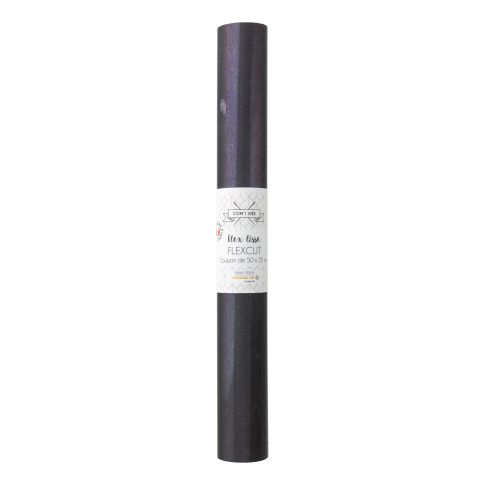 Flex lisse thermocollant Com'1 idée uni Noir - 50x25 cm