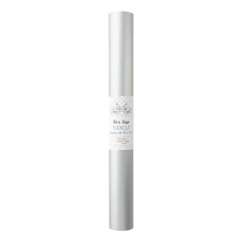 Flex lisse thermocollant Com'1 idée uni Argenté - 50x25 cm