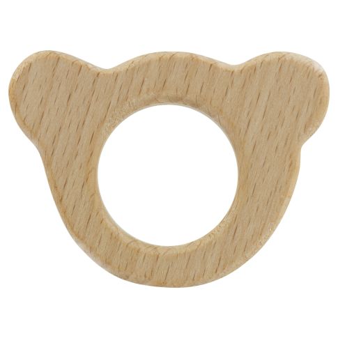 Anneau de dentition bébé en bois Com'1 idée - Ours