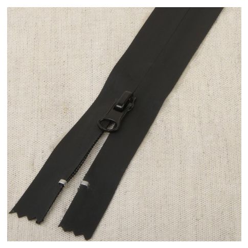 Fermeture invisible imperméable 20 cm - Noir