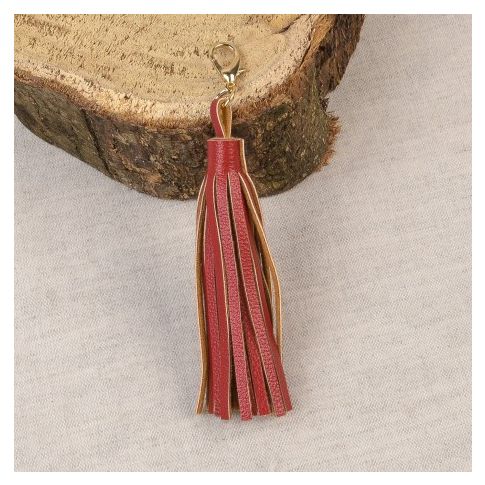 Pompon avec fermoir Rouge