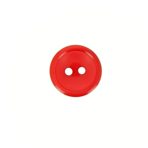 Bouton Donatella uni 15 mm - Rouge