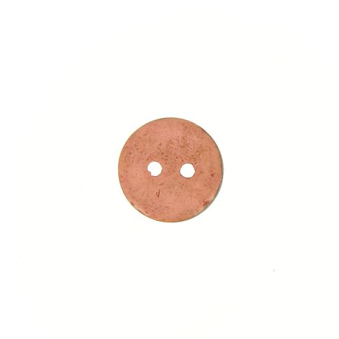 Bouton bois coco teint Hubert 12 mm - Rose clair