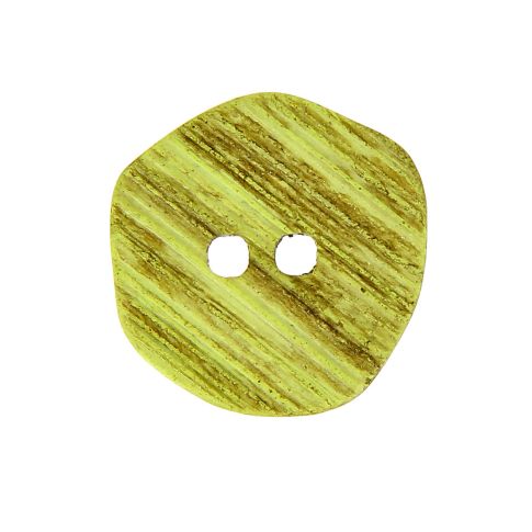 Boutons en bois rayé façon corne 27 mm - Vert