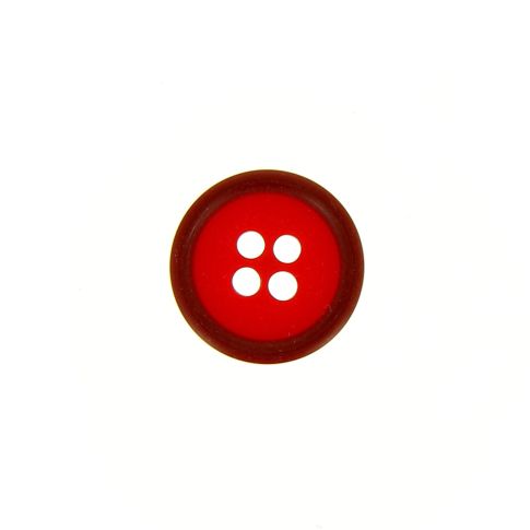 Bouton bicolore 10 mm - Rouge/Bordeaux
