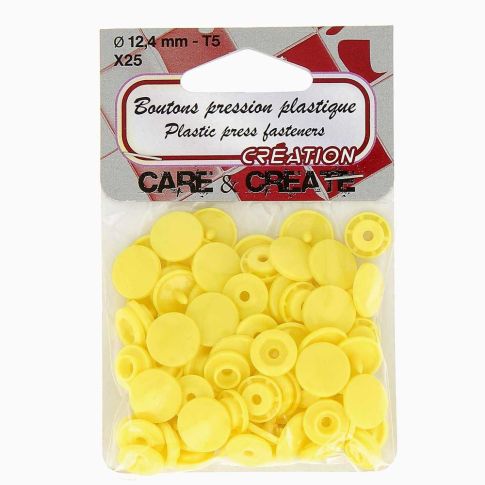Bouton pression Jaune x25 - Care & Create