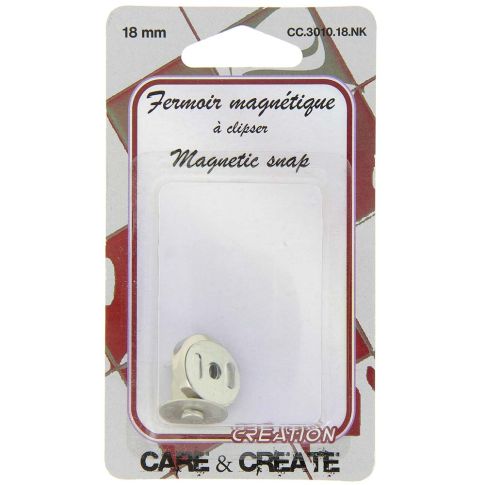 Fermoir magnétique 18 mm Argent - Care & Create