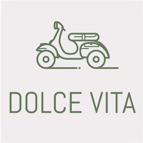 Sticker textile thermo-adhésif  7x7 cm - Dolce vita 