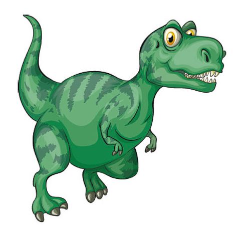 Sticker textile thermo-adhésif  7x7 cm - Dinosaure 
