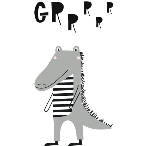 Sticker textile thermo-adhésif  9x15 cm - Crocodile 