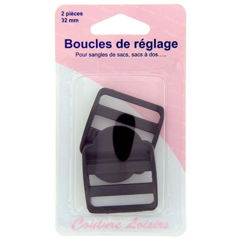 Boucles de réglage 32 mm - Noir