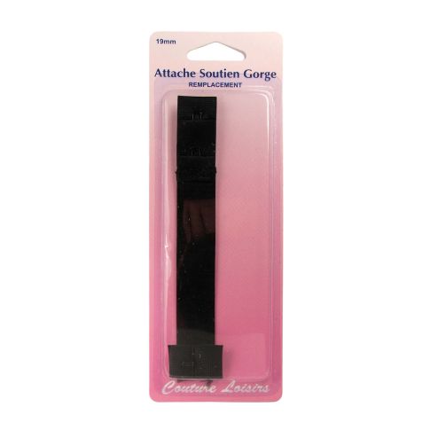Attache pour soutiens-gorge 19 mm - Noir