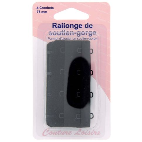 Rallonge de soutiens-gorge 75 mm - Noir