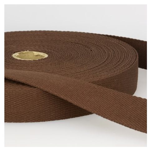 Sangle Coton 25 mm Marron x1m
