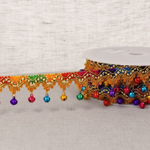 Frange grelots Multicolore 37 mm