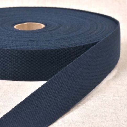 Sangle Polyester aspect Coton 30 mm Bleu marine