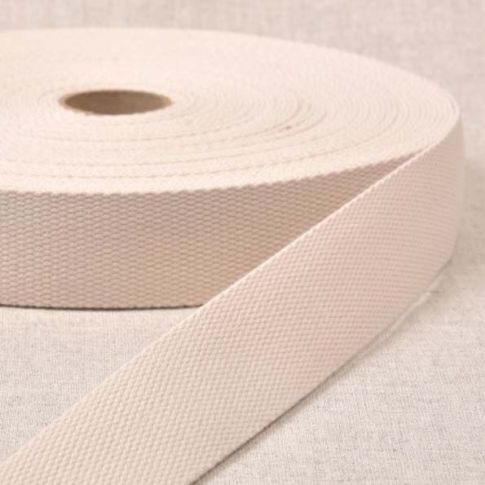 Sangle Polyester aspect Coton 30 mm Ecru