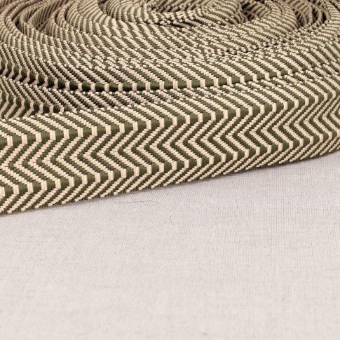 Sangle Double chevrons 38 mm  Kaki x1m