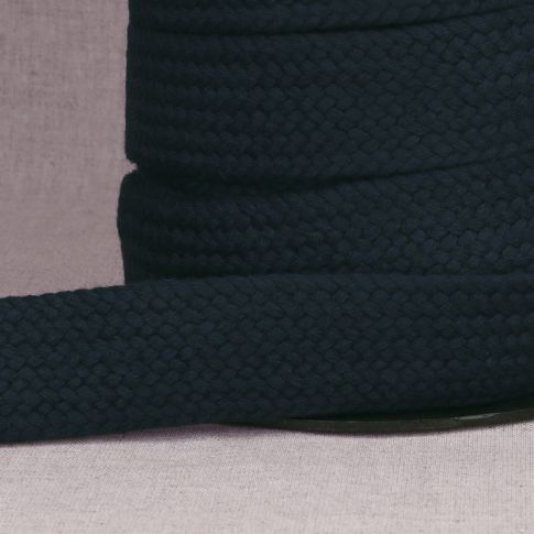 Sangle Coton tressée 30 mm Bleu marine x1m