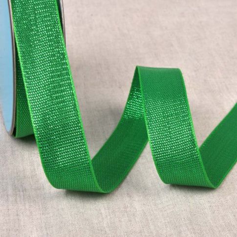 Ruban métallisé 25 mm  Vert x1m