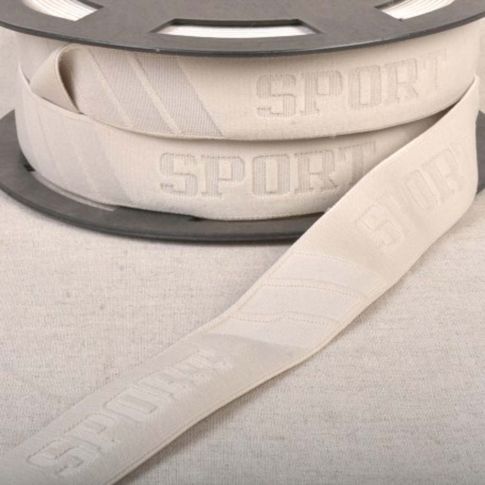 Elastique boxer SPORT 32 mm Beige x1m