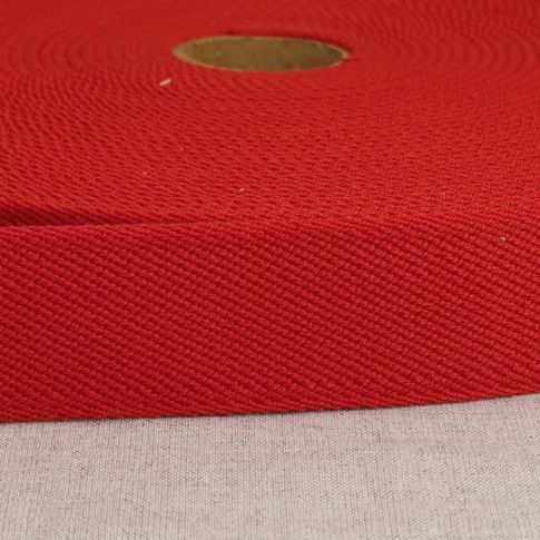 Elastique plat 33 mm Spécial ceinture Rouge x1m