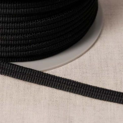 Cordon double passepoil Noir x1m