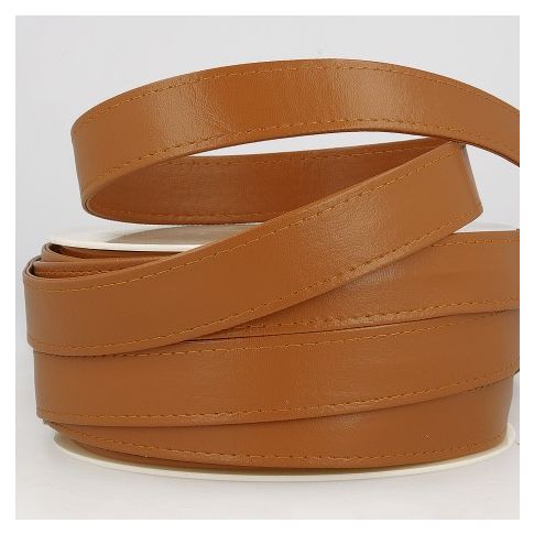 Sangle Simili cuir 22 mm Camel x1m