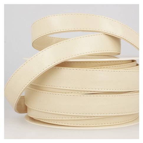 Sangle Simili cuir 22 mm Ecru x1m