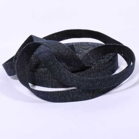 Sangle Coton 30 mm Lurex uni Bleu marine x1m