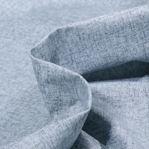 Coupon Tissu Coton enduit chiné Bleu clair - Coupon de 20 cm