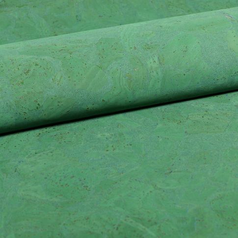 Tissu Liège Teinté sur fond Vert