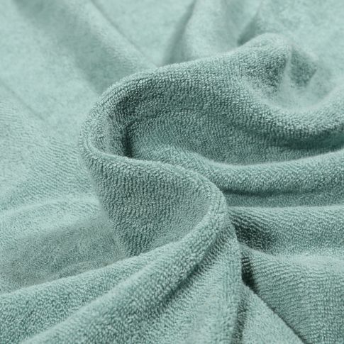 Tissu Jersey Velours Eponge Bio Vert menthe