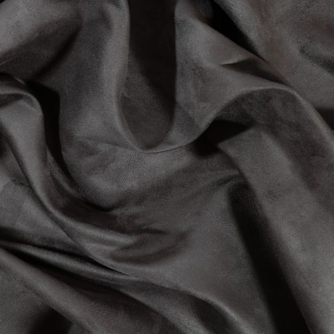 Coupon Tissu Suédine d'ameublement Gris acier - Coupon de 60 cm