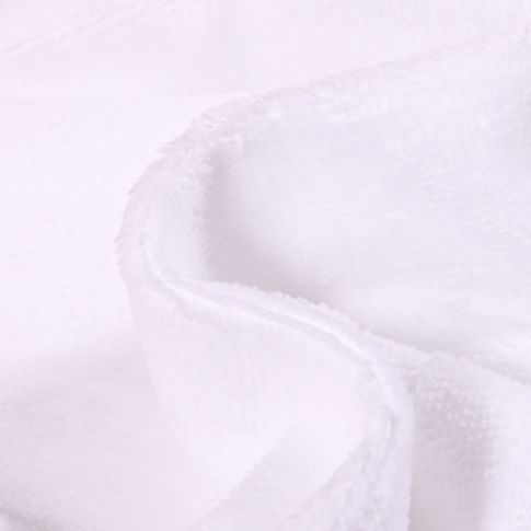 Coupon Tissu Micro Éponge Bambou Téa Blanc - Coupon de 90 cm