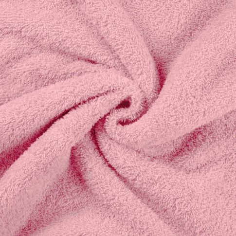 Coupon Tissu Eponge légère 340 g/m² uni Rose pastel - Coupon de 50 cm