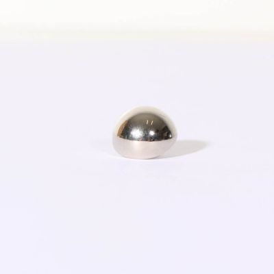 Bouton métal Donatello demi-sphère 15 mm - Argent