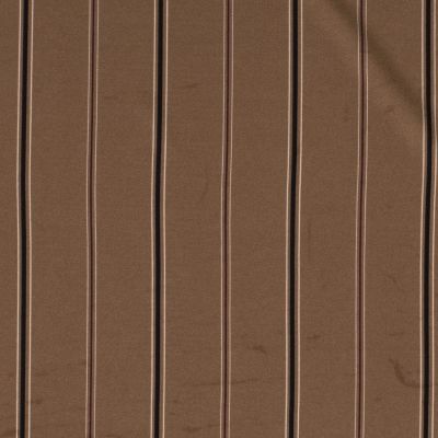 Tissu crêpe imprimé Rayures noires et bordeaux sur fond Camel - Par 10 cm