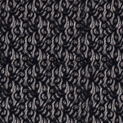 Tissu Dentelle Olga arabesque Bleu marine - Par 10 cm