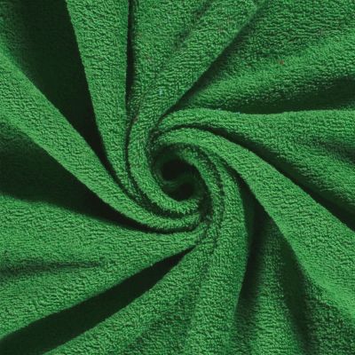 Tissu Eponge légère 340 g/m² uni Vert golf - Par 10 cm