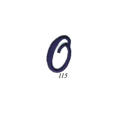 Ecusson Thermocollant Lettre Calligraphie Anglaise &quot;O&quot; Marine