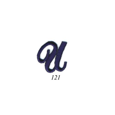 Ecusson Thermocollant Lettre Calligraphie Anglaise &quot;U&quot; Marine