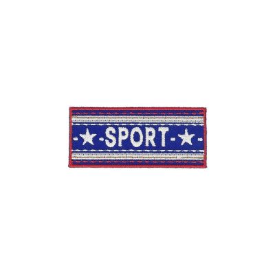 Ecusson Thermocollant Sport Etoile blanc sur fond Bleu