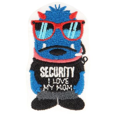 Ecusson Thermocollant Monstre &amp; Co Videur bleu et noir