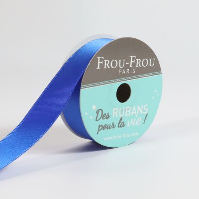 Bobinette Ruban Satin double face Frou-Frou Saphir - 16 mm x 6 mètres