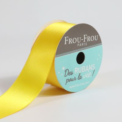 Bobinette Ruban Satin double face Frou-Frou Tournesol - 25 mm x 5 mètres