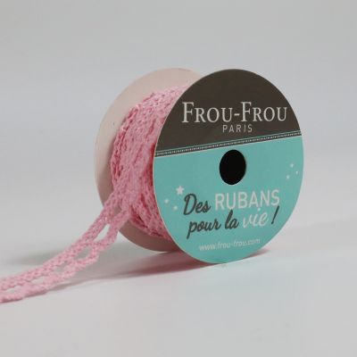 Bobinette Ruban Dentelle Frou-Frou Pétale de rose - 10 mm x 4 mètres
