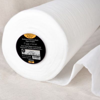 Molleton Thermocollant léger M86 Blanc - Par 10 cm