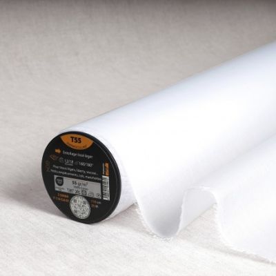Entoilage tissé Thermocollant Coton T55 Blanc - Par 10 cm