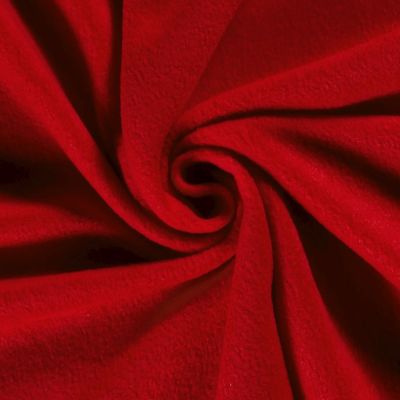 Tissu Polaire uni Rouge - Par 10 cm